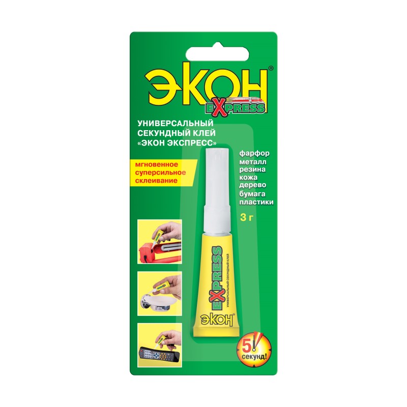 ХЕНКЕЛЬ Клей секундный Экон Экспресс (3г) на блистер-карте (12) 1303054